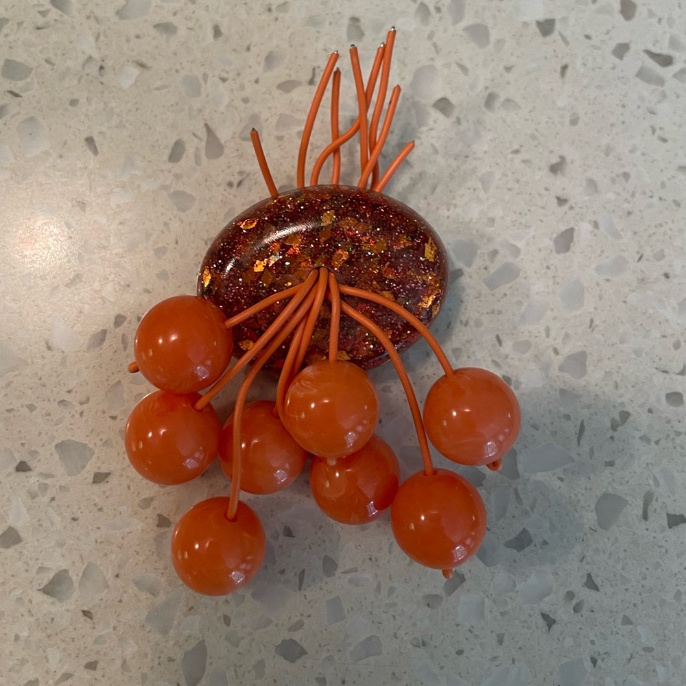 Luxulite Orange Brooch
